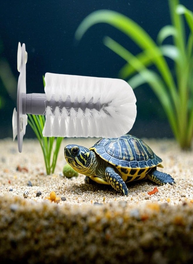 DoubleWood Turtle Brush with Suction Cup for Tank, Turtle Toys for Aquatic Tank, Turtle Tank Accessories, Turtle Scratcher for Tank Aquatic Turtle Toys - Image 2